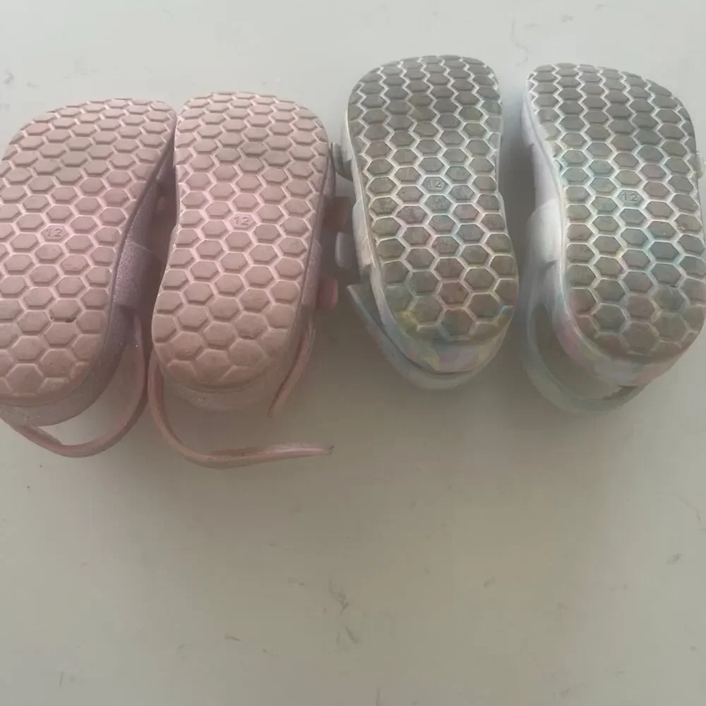 Girls Cat & Jack two pair sandal bundle size 12